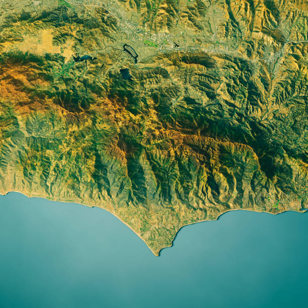 istock Malibu Close-Up 3D Render Topographic Map Color 1028636226