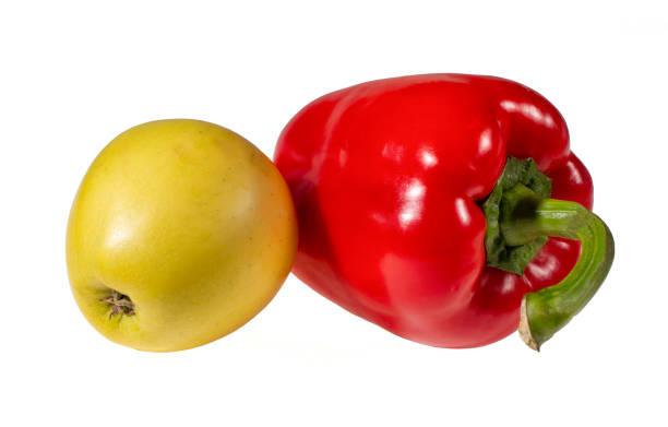 istock Red bell pepper, and ripe Apple 1028657542