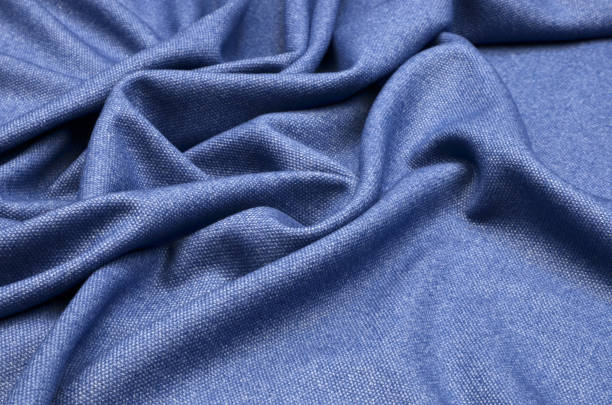 istock Jersey blue of silk and cashmere 1028661472