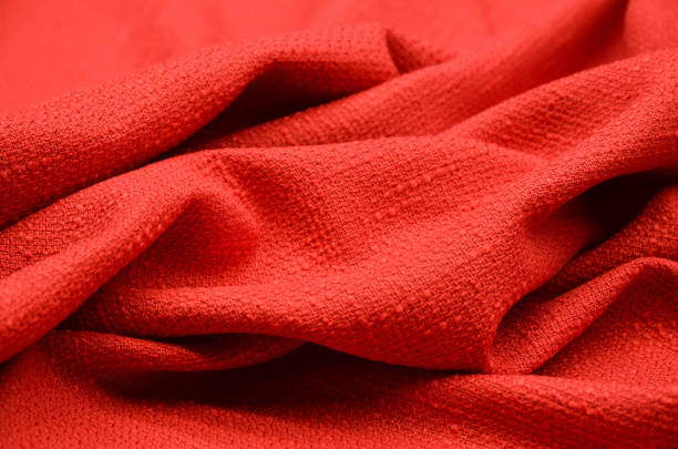 istock Jacquard, a cloth of red color 1028662922