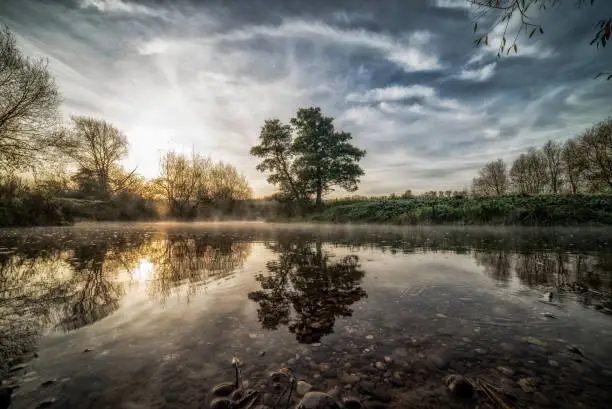 Sunrise on the River Arrow, Alcester Warwickshire