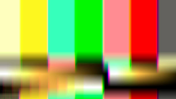 Digital television glitch pattern stock photo