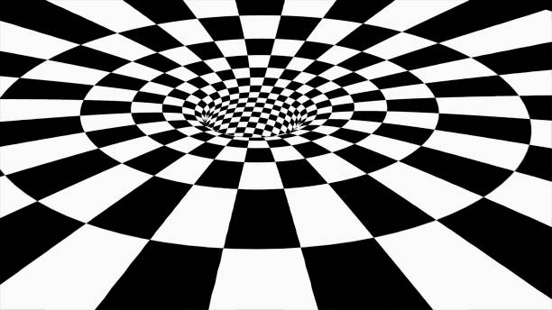 istock Square tunnel, black and white abstract tunnel 1028676088