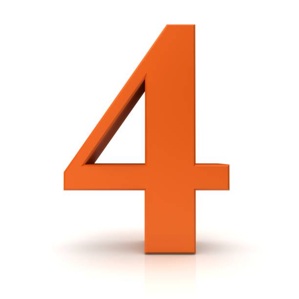 istock 4 four fourth number orange 3d isolated sign symbol 1028676576
