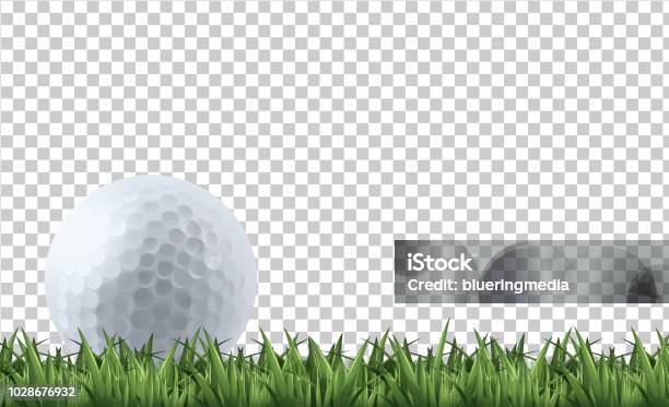 Golf Ball On Grass Stock Illustration - Download Image Now - Golf, Grass, Golf Ball