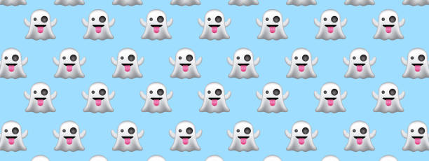 Halloween background with cute ghosts. Vector Halloween background with cute ghosts. Vector illustration ghost stock illustrations