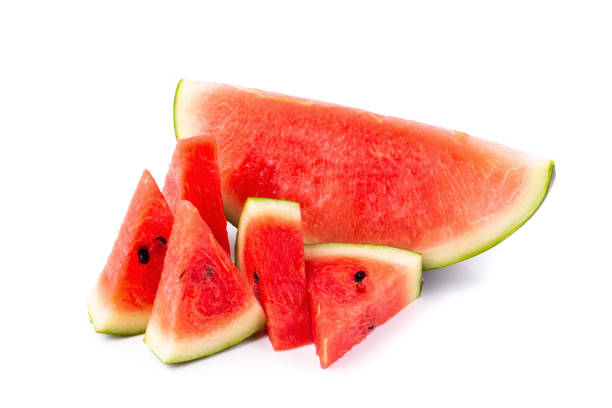 istock Watermelon and watermelon pieces isolated on a white background 1028684160