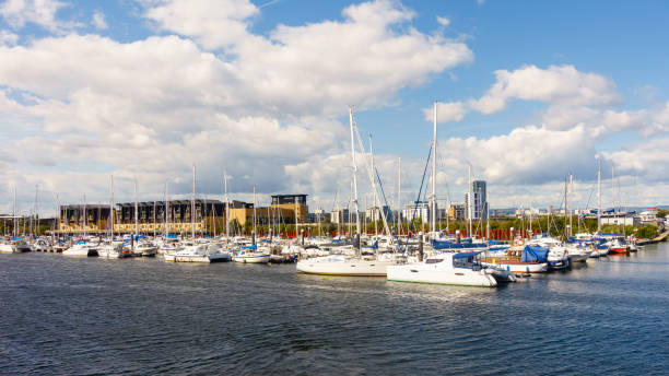 istock Sailing Boats moored at Cardiff Bay, Cardiff 1028687670