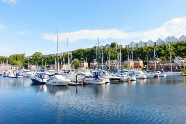 istock Sailing Boats moored at Penarth Marina, Penarth, Cardiff 1028687682
