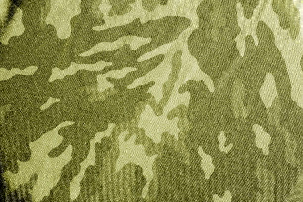 istock Old camouflage cloth with blur effect in blue tone. 1028695192