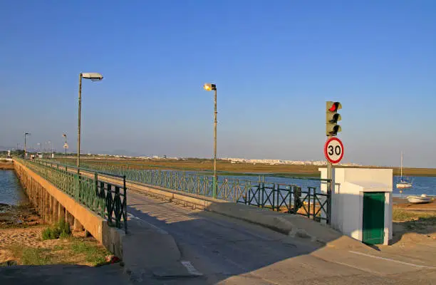 Photo of bridge over river Formosa near Faro city