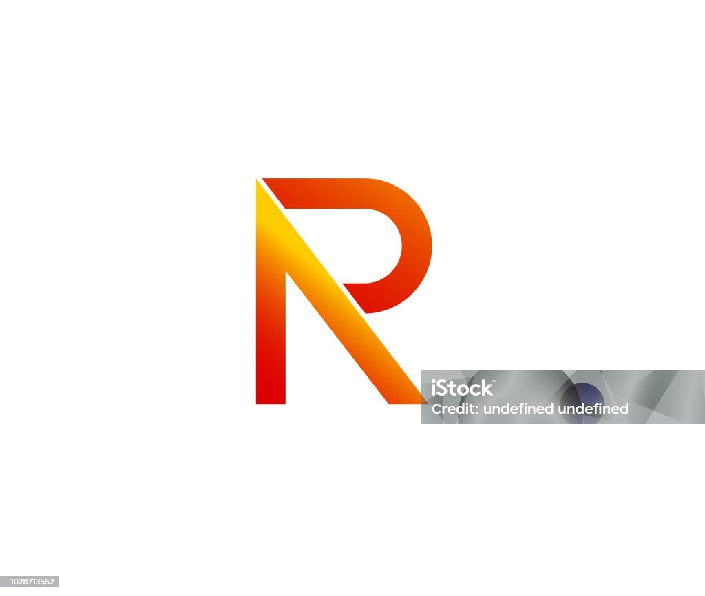 R Shape Letter Design Template Stock Illustration - Download Image Now ...