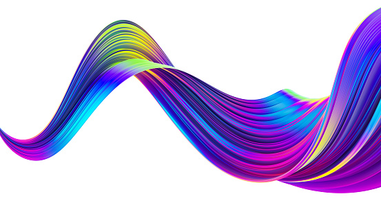 Cinta espiral líquido con colores de moda neón holográfico brillante brillante photo