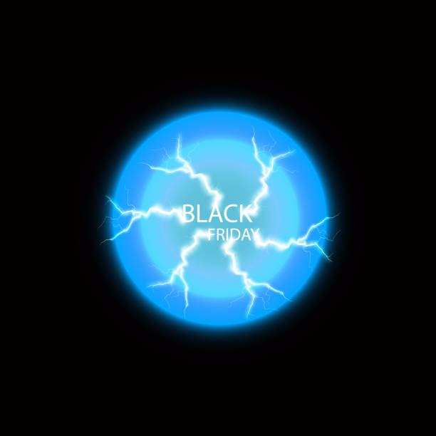 istock Black friday sale banner with bright round abstract background 1028714610