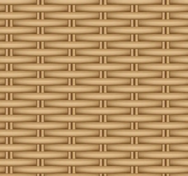 Vector illustration of Vector seamless texture of a wicker basket.