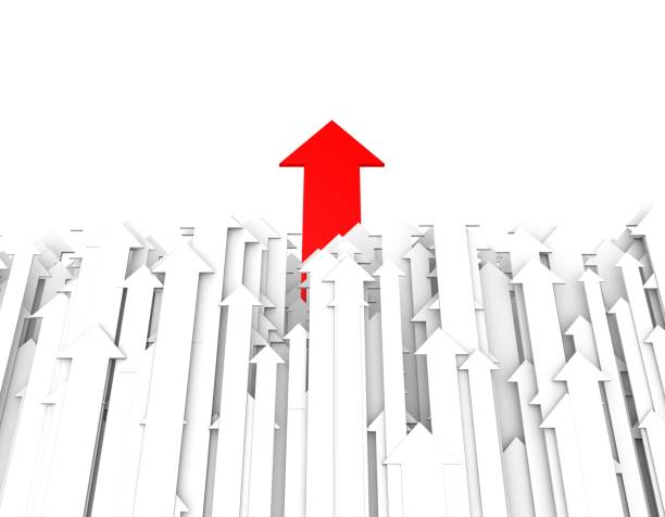 istock Team leader core, success red arrow, follow success 1028728776