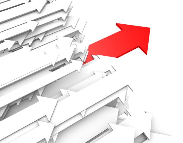 istock Team leader core, success red arrow, follow success 1028728800