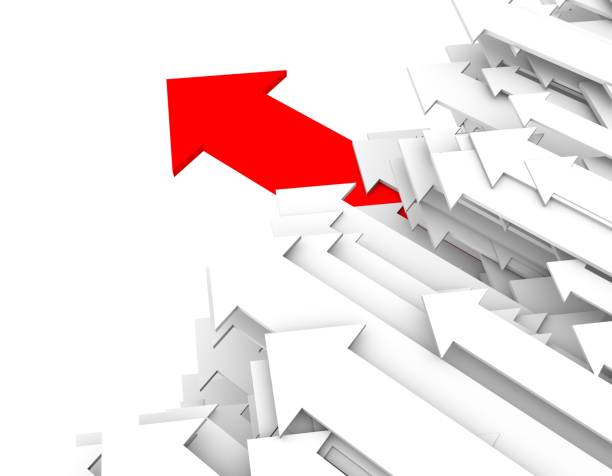 istock Success arrow, team core leadership, different arrows 1028728846