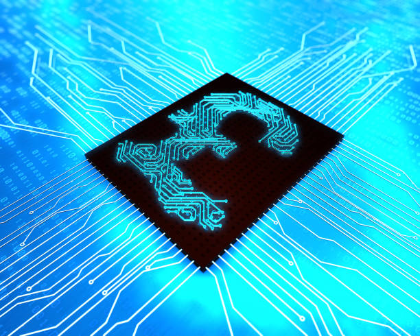 istock E-finance technology, data network core, circuit board and currency symbols,pound 1028735428