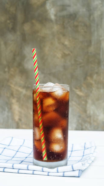 istock Iced aerated soft drink on a white wooden table. 1028737266
