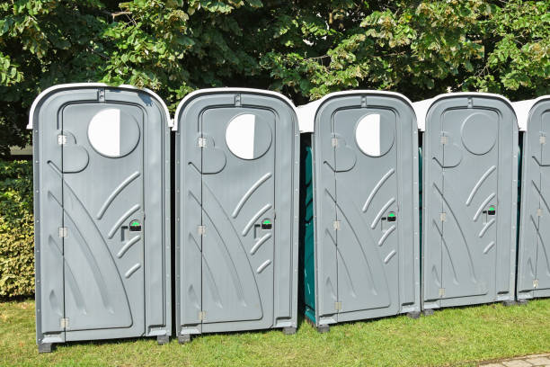 istock Portable toilets on the street in a row 1028740548