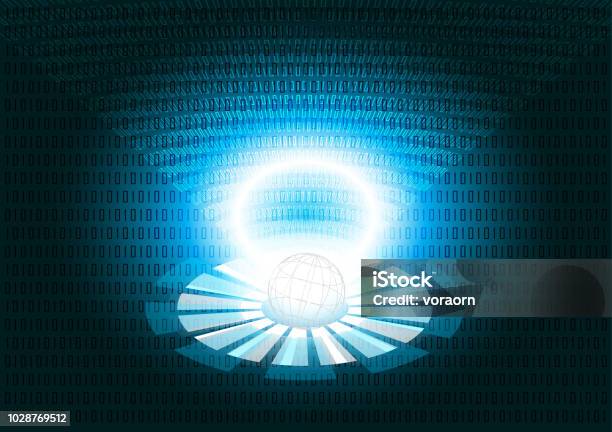 Simple Digital Code Image Digital Code Stock Illustration - Download Image Now - Blue, Blue ...