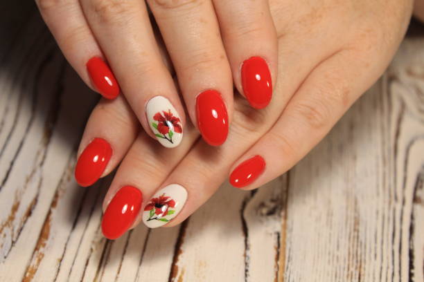 istock Amazing natural nails. Women's hands with clean manicure. 1028772016