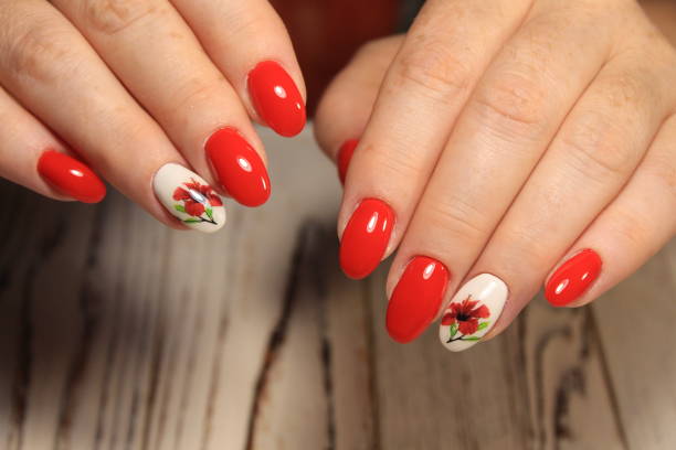 istock Amazing natural nails. Women's hands with clean manicure. 1028772422