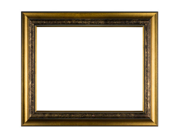 istock Self-painted wooden picture frame with white background 1028803542