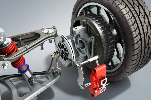 istock electric car cystem wheelbase with electric vehicle drive system and battery pack 3d render on grey 1028809958