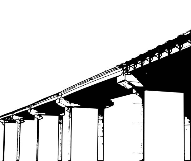 мост в стадии строительства - getty stock illustrations