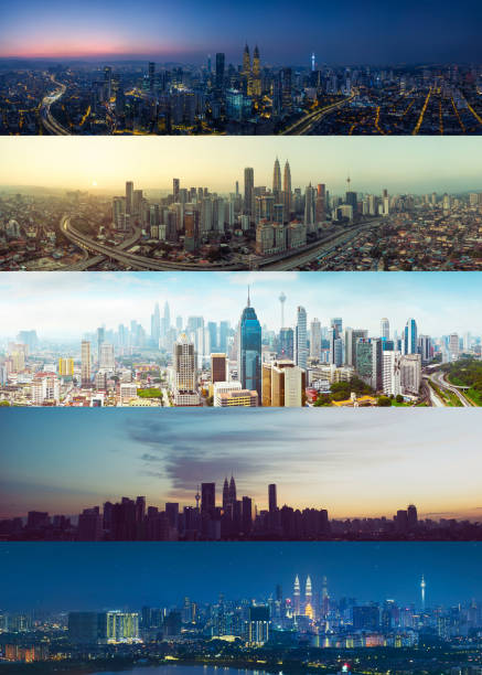 istock Day to night Kuala Lumpur cityscape combo set 1028815974