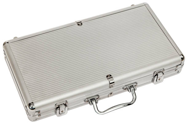 istock Aluminum Hard Briefcase Isolated On White Background 1028818818