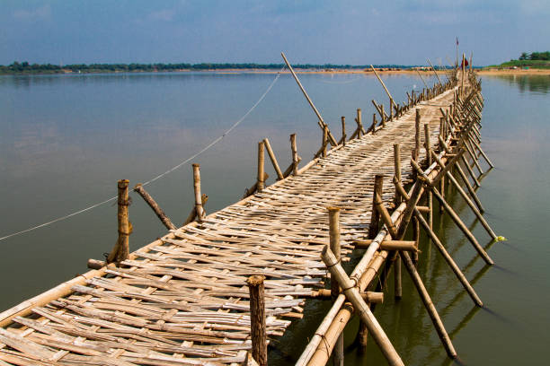 istock Bamboo Bridge, Kampong Cham, Cambodia 1028837100