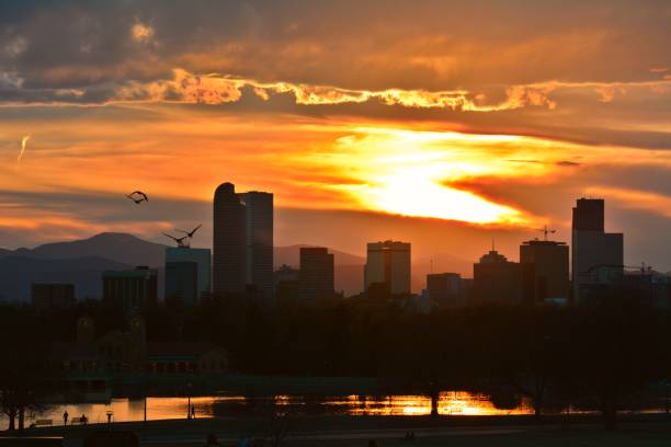 istock Denver, Colorado Skyline at Sunset 1028841586