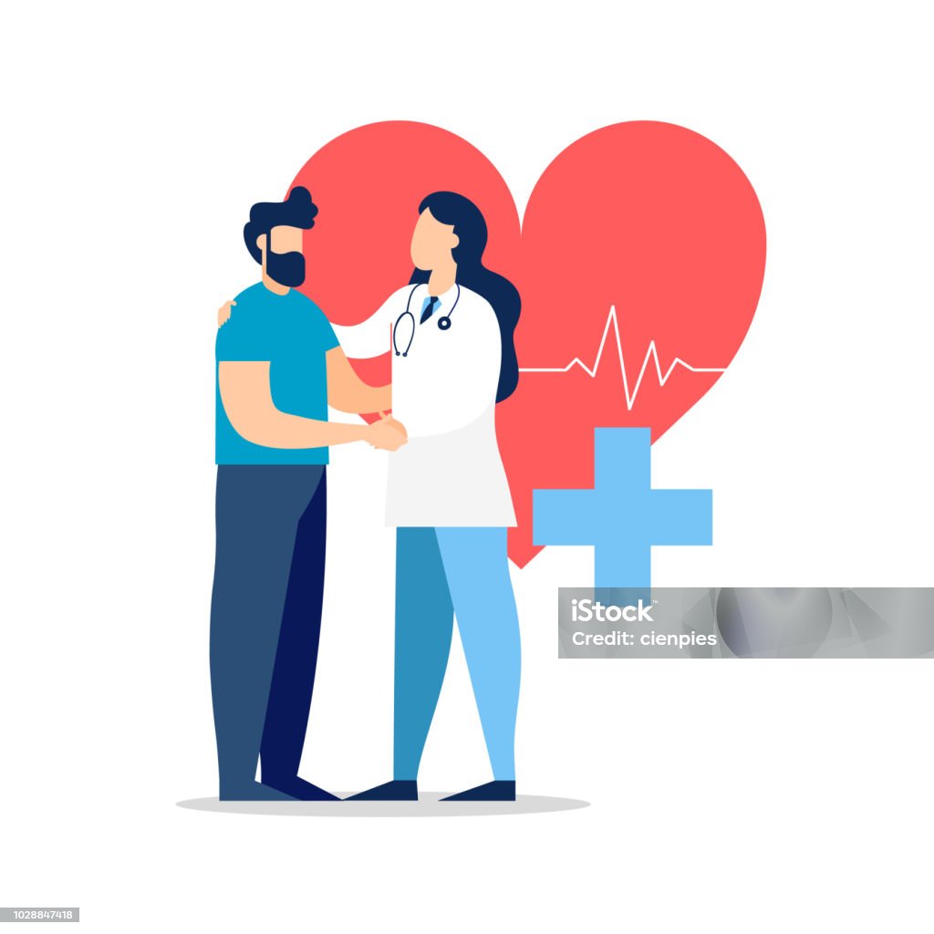 Kunjungan dokter dengan pasien untuk konsep kedokteran - Bebas Royalti Perawatan kesehatan dan obat vektor stok Kunjungan dokter dengan pasien untuk konsep kedokteran - Bebas Royalti Perawatan kesehatan dan obat vektor stok