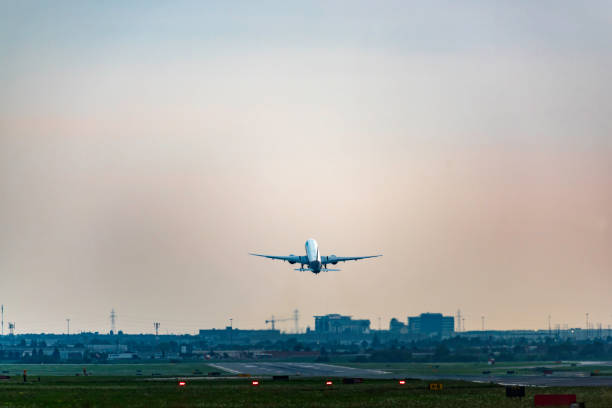 istock Airplane take-off Pearson International airport 1028861076
