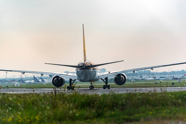 istock Airplane landing Pearson International airport 1028861164