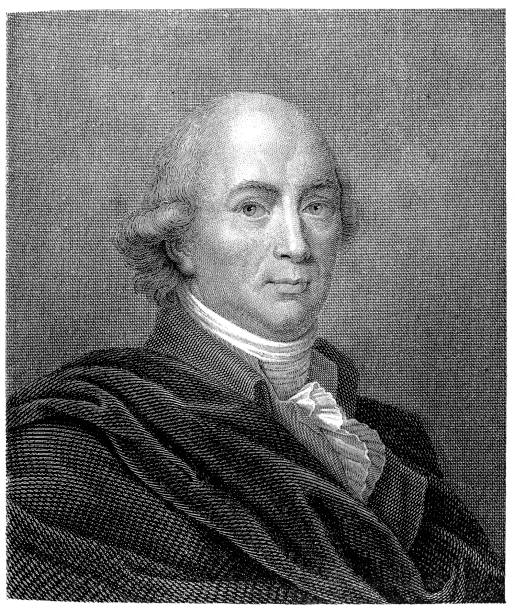 иоганн готфрид фон гердер (1744-1803), немецкий поэт - fine art portrait german culture germany neo classical stock illustrations