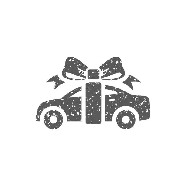 Vector illustration of Grunge icon - Car prize