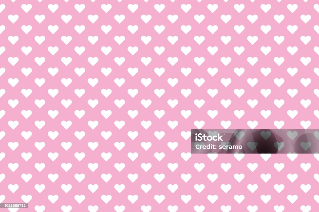 White Hearts On Pink Background Stock Illustration - Download Image Now -  Abstract, Backgrounds, Digitally Generated Image - iStock