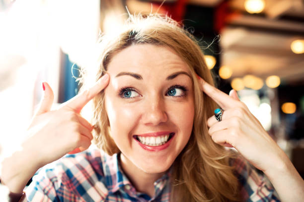 Young smart positive thinking successful woman smiling