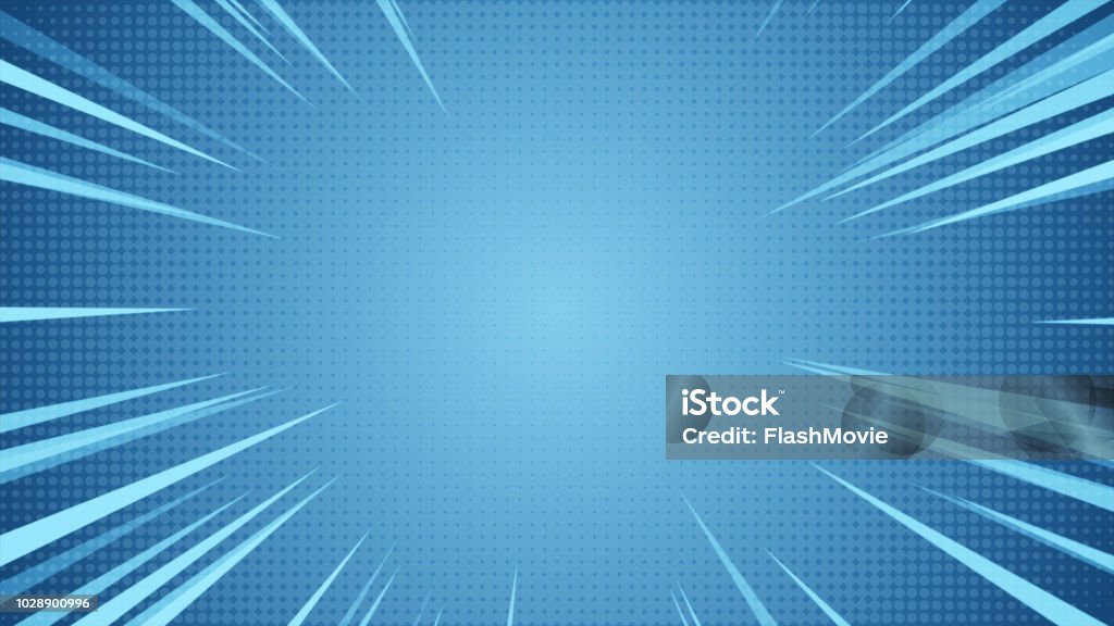 Radial Background of halftones and high-speed abstract lines for Anime 3d illustration Backgrounds Stock Photo