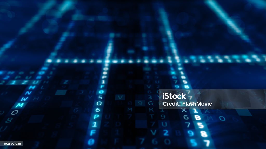 Tech Code Animation Background Animation Of Abstract Blue Technology Background Hexadecimal Computer ...