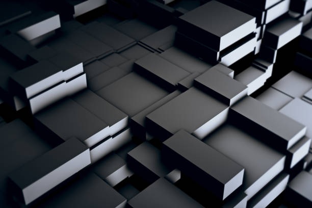 istock Abstract background of moving metal blocks 3d illustration 1028901234