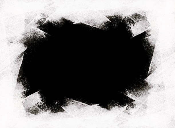 istock Black hole - abstract texture painted carelessly with a paint roller on white color - dotted messy uneven irregular composition 1028904402