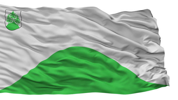 istock Tukums City Flag, Latvia, Isolated On White Background 1028909830