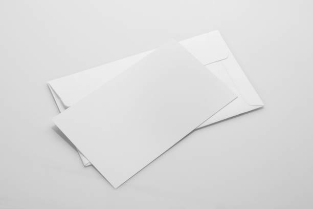 istock Blank White Envelope Mockup with an Invitation Card 1028910168