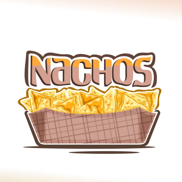 illustrazioni stock, clip art, cartoni animati e icone di tendenza di poster vettoriale per nachos messicani - 2779