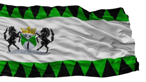 istock Emmen City Flag, Netherlands, Isolated On White Background 1028916476